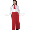 ISACCO GREMBIULE VERSAILLES CON SPACCO ROSSO 100 % POLYESTER