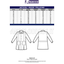ISACCO GREMBIULINO POLLICINO RIGATINO AZZURRO 100% COTTON PIQUET