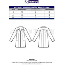 ISACCO CASACCA BARCELLONA M/M RIGATINO AZZURRO + BIANCO 100 % COTTON