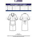 ISACCO CAMICE AMALFI CON GREMBIULINO R. BORDEAUX 65% POLYESTER  35% COTTON