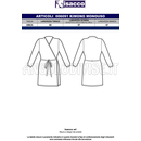 ISACCO KIMONO MANICA LUNGA MONOUSO NERO IN TESSUTO LAVABILE 100 % POLYESTER