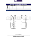 ISACCO CASACCA TROPEA BLU CINA 65% POLYESTER  35% COTTON
