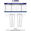ISACCO PANTALONE TRENDY JERSEY MILANO NERO 96% POLYESTER 4% SPANDEX