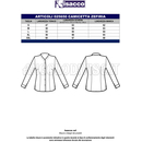 ISACCO CAMICETTA ZEFIRIA STRETCH  MAN.3/4 NERO 97% COTTON  3% SPANDEX