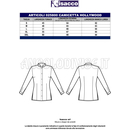 ISACCO CAMICETTA HOLLYWOOD STRETCH MAN.3/4 BIANCO 97% COTTON  3% SPANDEX