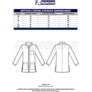 ISACCO CASACCA SAMARCANDA POLSI IN MAGLIA BIANCO 100 % COTTON