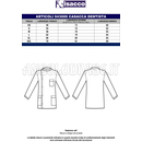 ISACCO CASACCA DENTISTA POLSI IN MAGLIA BIANCO 100 % COTTON