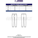 ISACCO PANTA OLIMPIA UNISEX JERSEY BIANCO 97% COTTON  3% SPANDEX
