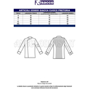 ISACCO GIACCA CUOCO MALAGA MICROFOR M/M BIANCO+NERO 100 % COTTON