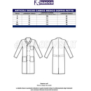 ISACCO CAMICE MEDICO DOPPIO PETTO BIANCO CM 110 100 % COTTON