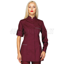 ISACCO CASACCA ANTIGUA BORDEAUX + CODINO GRIGIO 65% POLYESTER  35% COTTON