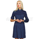 ISACCO CAMICE VENEZIA BLU + CODINO GRIGIO 65% POLYESTER  35% COTTON