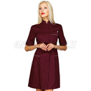 ISACCO CAMICE VENEZIA M/M BORDEAUX + CODINO GRIGIO 65% POLYESTER  35% COTTON