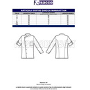 ISACCO GIACCA CUOCO MANHATTAN M/M GRIGIO + CODINO BIANCO 65% POLYESTER  35% COTTON