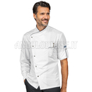 ISACCO GIACCA CUOCO MANHATTAN SUPERDRY BIANCO + CODINO NERO 100% POLYESTER  SUPERDRY MICROFIBRA