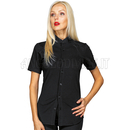 ISACCO CAMICIA PORTORICO UNISEX M/MJERSEY NERO 97% COTTON  3% SPANDEX