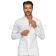 ISACCO CASACCA CORFU' CON ZIP POLSI IN MAGLIA BIANCO 65% POLYESTER  35% COTTON
