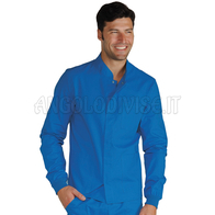 ISACCO CASACCA CORFU' POLSI IN MAGLIA AZZURRO 100 % COTTON