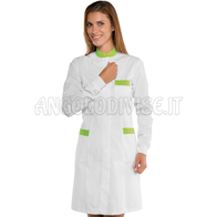 ISACCO CAMICE CATALINA POLSI IN MAGLIA BIANCO + MELA 65% POLYESTER  35% COTTON