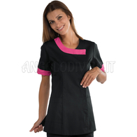 ISACCO CASACCA DELHI NERO+FUXIA 65% POLYESTER  35% COTTON