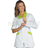 ISACCO CASACCA TORTOLA BIANCO+MELA 65% POLYESTER  35% COTTON