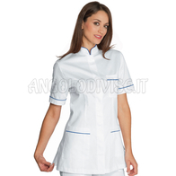 ISACCO CASACCA PANAREA BIANCO+BLU CINA 100 % COTTON