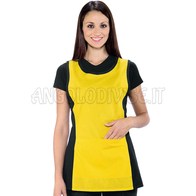 ISACCO PAPEETE NERO+GIALLO 65% POLYESTER  35% COTTON