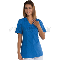 ISACCO CASACCA SION BLU CINA 65% POLYESTER  35% COTTON