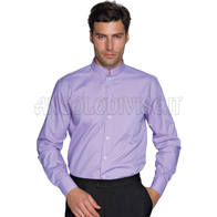 ISACCO CAMICIA UNISEX DUBLINO LILLA 65% POLYESTER  35% COTTON