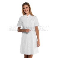 ISACCO CAMICE CATALINA M/M SUPER STRETCH BIANCO 97% COTTON  3% SPANDEX