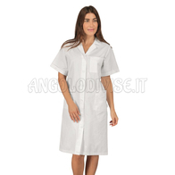ISACCO CAMICE DONNA AMBURGO M/M BIANCO 100 % COTTON