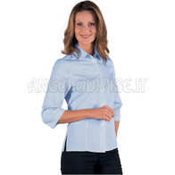 ISACCO CAMICETTA KYOTO MAN.3/4 R. AZZURRA 65% POLYESTER  35% COTTON