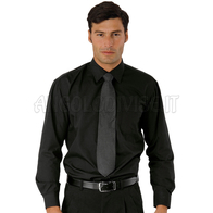 ISACCO CAMICIA UNISEX NERO 65% POLYESTER  35% COTTON