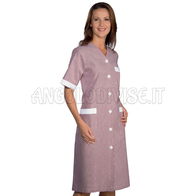 ISACCO CAMICE MICHELLE R.BORDEAUX 100% COTTON PIQUET