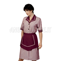 ISACCO CAMICE AMALFI CON GREMBIULINO R. BORDEAUX 65% POLYESTER  35% COTTON