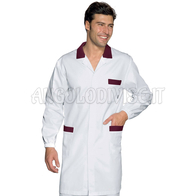 ISACCO CAMICE TORONTO BIANCO+BORDEAUX 100 % COTTON