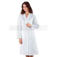 ISACCO CAMICE DONNA VICHY BIANCO 100 % COTTON