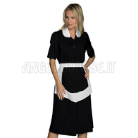 ISACCO CAMICE ANTILLE CON GREMBIULINO M/M VIENNA NERO 100 % COTTON