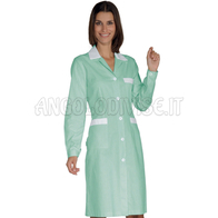 ISACCO CAMICE POSITANO RIGATINO VERDE+BIANCO 100 % COTTON
