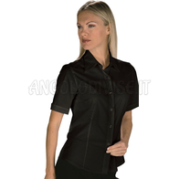 ISACCO CAMICETTA TENERIFE STRETCH M/M NERO 97% COTTON  3% SPANDEX