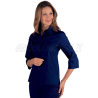 ISACCO CAMICETTA KYOTO MAN.3/4 BLU 65% POLYESTER  35% COTTON