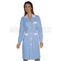 ISACCO CAMICE POSITANO RIGATINO AZZURRO+BIANCO 100 % COTTON