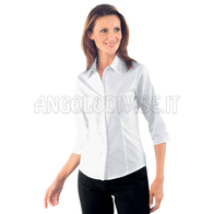 ISACCO CAMICETTA KYOTO MAN. 3/4 PIQUET BIANCO 65% POLYESTER  35% COTTON