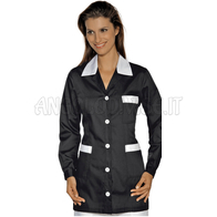 ISACCO CASACCA MARBELLA NERO+BIANCO 65% POLYESTER  35% COTTON