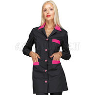 ISACCO CASACCA MARBELLA NERO+FUCSIA 65% POLYESTER  35% COTTON