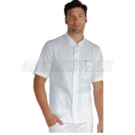 ISACCO CASACCA CORFU' M/M BIANCO 65% POLYESTER  35% COTTON