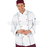 ISACCO GIACCA CUOCO BORDEAUX CHEF 100 % COTTON