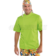 ISACCO GIACCA CUOCO BILBAO MEZZA MANICA MELA 65% POLYESTER  35% COTTON