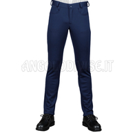 ISACCO PANTALONE UOMO YALE JERSEY MILANO BLU 96% POLYESTER 4% SPANDEX