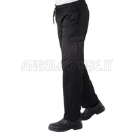 ISACCO PANTACHEF NERO 65% POLYESTER  35% COTTON